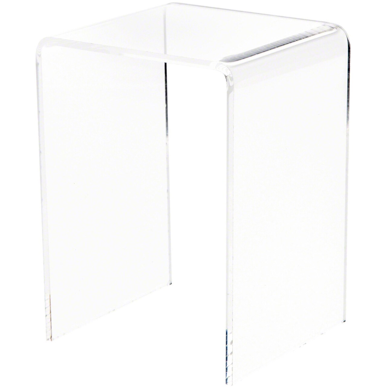 Plymor Clear Acrylic Vertical Square Display Riser, 4.5" H x 3" W x 3" D (1/8" thick)
